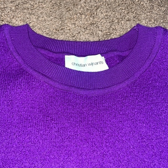 Christian Wijnants Wool Felted Pullover Sweater Orchid Purple Small - Picture 5 of 11